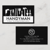 Handyman Tools Silhouette Placard 名刺 (正面/裏面)