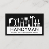 Handyman Tools Silhouette Placard 名刺 (正面)