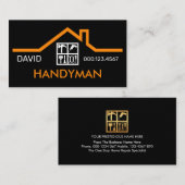 Handyman Window Frame Rooftop Building 名刺 (正面/裏面)