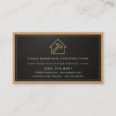 Handyman Wood Metallic Construction Black Gold  名刺 (正面)