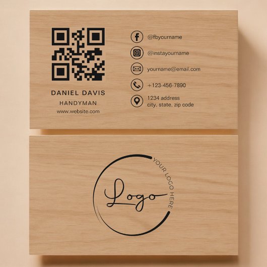 Handyman Wood Professional QR Code 名刺