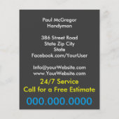 Handymen Flyer チラシ (裏面)