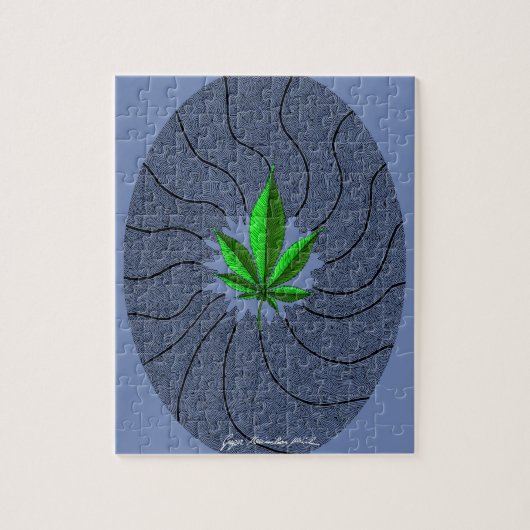 Hanfblatt 13 ジグソーパズル (縦)