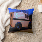 HANFORD AT DUSK. SUPERIOR DAIRY DELIVERY TRUCK. クッション (ブランケット)