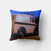 HANFORD AT DUSK. SUPERIOR DAIRY DELIVERY TRUCK. クッション (裏面)