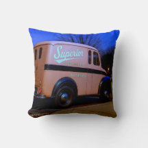 HANFORD AT DUSK. SUPERIOR DAIRY DELIVERY TRUCK.