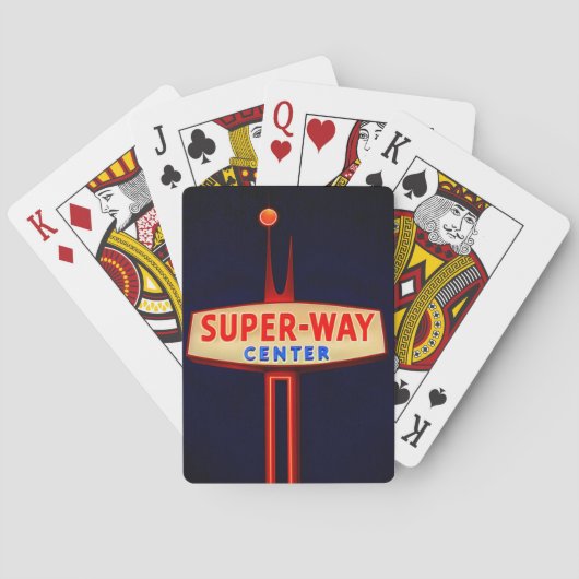HANFORD, CALIFORNIA. SUPER-WAY プレイイングカード。 トランプ (裏面)