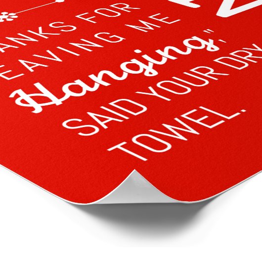 Hang | Bathroom Rules Poster Art Print 8x10 ポスター (角)