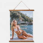 HANG! 🖼️ Custom Tapestry with Wood Top Display 吊り下げ型タペストリー (正面)
