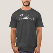 Hang Gliding Pilot Heartbeat Hang Glider EKG Tシャツ (正面)