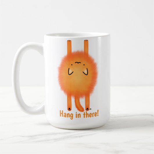 Hang in there cat コーヒーマグカップ (左)