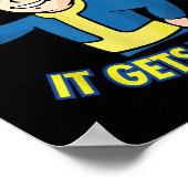 Hang In There It Gets Worse Boy Kids Funny Cute Me ポスター (角)