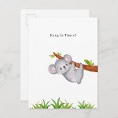 Hang In There Supportive Motivational Koala Card ポストカード (正面/裏面)