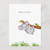 Hang In There Supportive Motivational Koala Card ポストカード (正面)