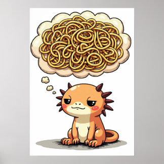 Hang On Let Me Overthink This Axolotl Introvert Fu ポスター