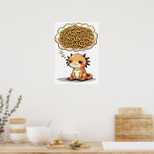 Hang On Let Me Overthink This Axolotl Introvert Fu ポスター (キッチン)