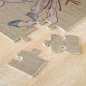 Hangakujo、1885年頃メスの武士 ジグソーパズル (側面)