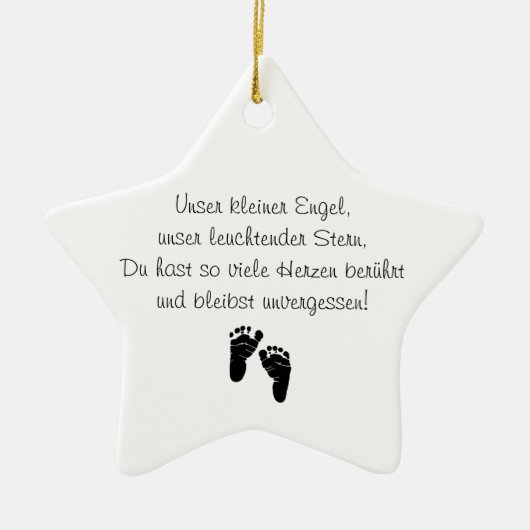 Hängeornament Sternenkinder セラミックオーナメント (正面)