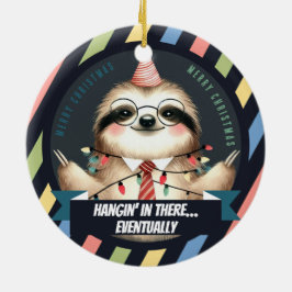 Hangin’ in There… Eventually - オフィスクリスマス セラミックオーナメント