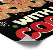 Hangin With My Cookies Gingerbread Man Xmas Teache ポスター (角)