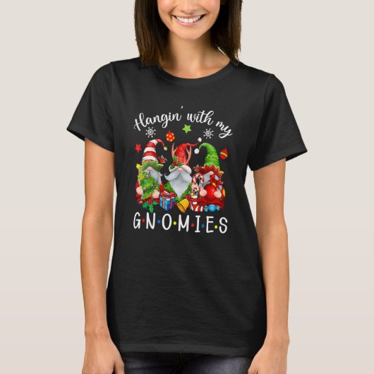Hangin' With My Gnomies Gnomes Merry Christmas 1 Tシャツ (正面)
