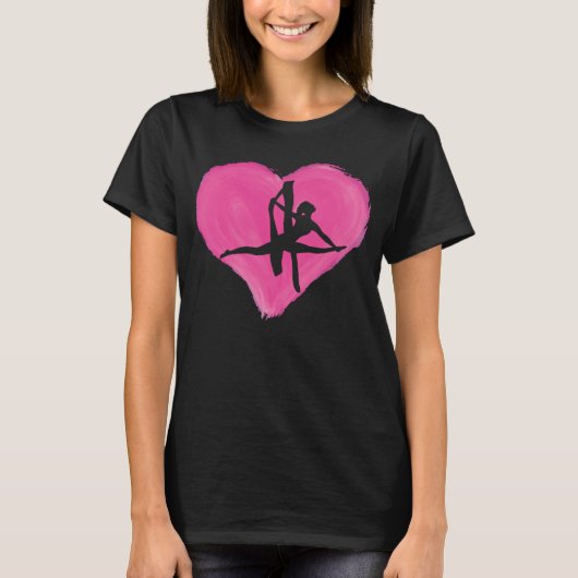 Hanging Aerialist Aerial Hoop Heart Air Acrobatic Tシャツ (正面)