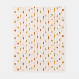 Hanging Autumn Leaves Pattern Fleece Blanket フリースブランケット