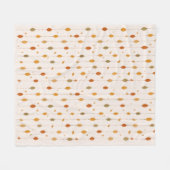 Hanging Autumn Leaves Pattern Fleece Blanket フリースブランケット (正面(横))