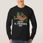 Hanging Cute Irish sloth shamrock st Patrick s day Tシャツ (正面)