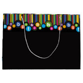 Hanging Dots Birthday Custom Gift Bag ラージペーパーバッグ (裏面)