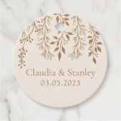 Hanging Florals Foliage Warm Romantic Boho Earthy フェイバータグ (正面)