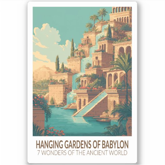 Hanging Gardens of Babylon 7 Wonders of the World シール (正面)