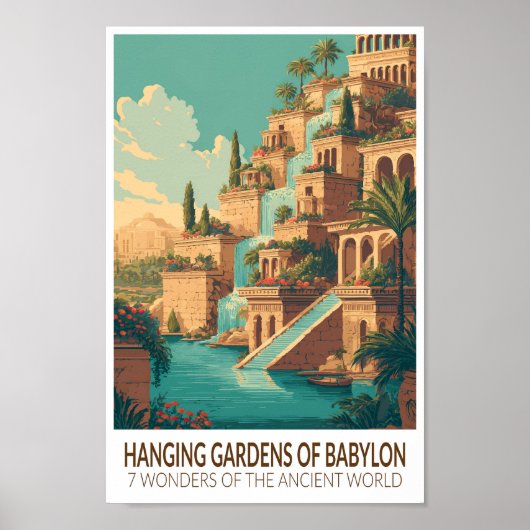 Hanging Gardens of Babylon 7 Wonders of the World ポスター (正面)