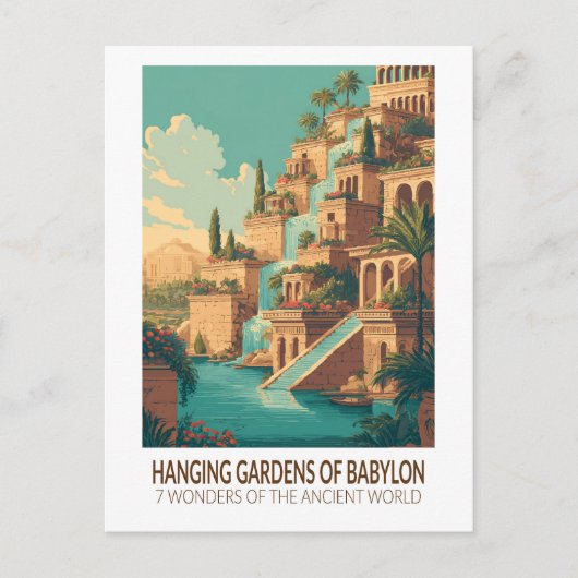 Hanging Gardens of Babylon 7 Wonders of the World ポストカード (正面)