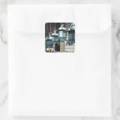 Hanging Lanterns - Kasuga Taisha, Nara, Japan スクエアシール (バッグ)