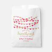 Hanging Love Hearts Little Sweetheart Birthday フェイバーバッグ (正面)