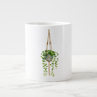 Hanging Macrame Plant Holder Boho Mug ジャンボコーヒーマグカップ