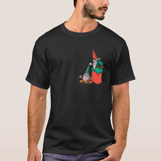 Hanging Pocket Gnome Gnomies Tシャツ (正面)