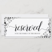 Hanging Reserved Sign | シックなブーケ (ブラック&グレー (裏面)
