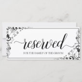 Hanging Reserved Sign | シックなブーケ (ブラック&グレー (正面)