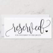 Hanging Reserved Sign | Rustic Calligraphy (ブラック) (裏面)