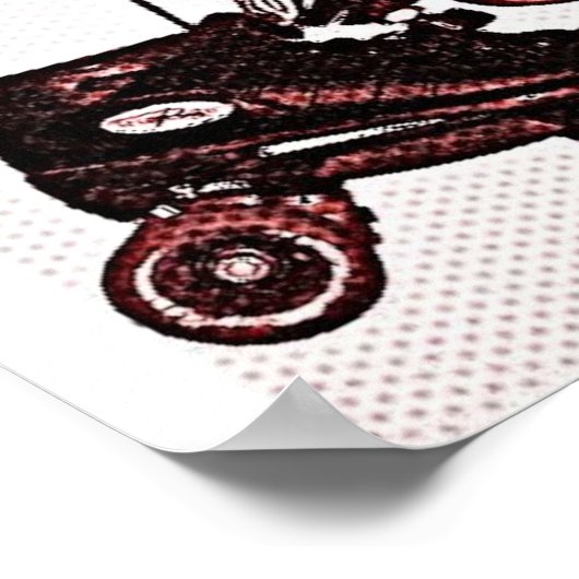 Hanging Skates Pop Art Dubbed ポスター (角)