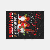 Hanging With My Admissions Gnomies Christmas Direc フリースブランケット (正面(横))