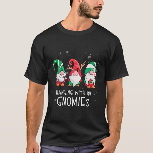 Hanging With My Gnomies Nordic Santa Gnome Christm Tシャツ (正面)