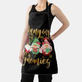 Hanging With My Gnomies Santa Gnome Christmas Paja エプロン (インサイチュ)