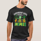 Hanging With My Gnomies Shamrock St Patrick's Day Tシャツ (正面)