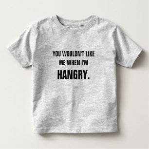 Hangryの幼児のグラフィックのTシャツ トドラーTシャツ