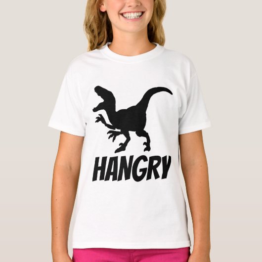 HANGRY（お腹が減って怒ってる）面白子供Tシャツ Tシャツ (正面)