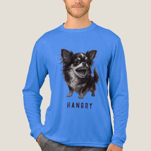 Hangry Chihuahua – アグレッシブおもしろいな怖怒怖い トライブレンドＴシャツ (正面)