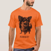 Hangry Chihuahua – アグレッシブおもしろいな怖怒怖い Tシャツ (正面)